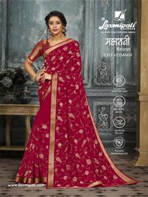 Saree for women 7113 maharani designer party wear thread work saree