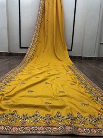 Silk saree for women 646/destroyed/zarina Yellow
