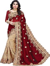 Women woven wedding silk saree (f)