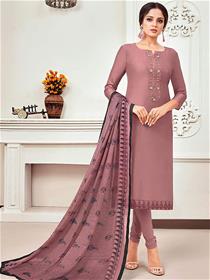 Salwar suit for women dress material (dusty pink)
