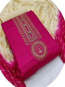 Salwar suit for women dress material chanderi cotton unstitched salwar suit