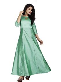 Gown for women embellished,self design poly silk stitched anarkali  ,fancy,party wear (f)