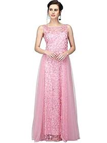Gown for women fit & flaree gown pink (full stitched) (a)
