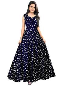 Gown for women rayon rajasthani jaipuri printed gown (a)