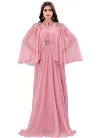 Gown for women georgette stitched anarkali gown  (pink) (f)