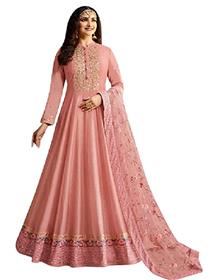 Gown for women silk long anarkali latest gown  (a)