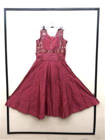 Gown for women 2021/22 ssv 07 chanderi silk mirror work,simple designer,fancy,