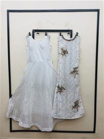 Gown for women 3122:09 chanderi silk jari work,simple designer,fancy ,party wear