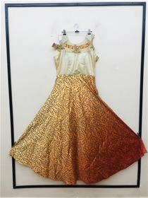 Gown for women 5555:07 chanderi silk,simple designer,fancy,party wear