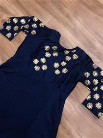 Gown for women rk:0396:11 chanderi silk,simple designer,fancy,party wear