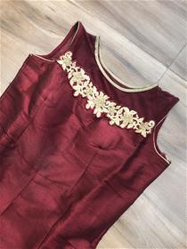 Gown for women 1289-17 chanderi silk,simple designer,fancy,party wear