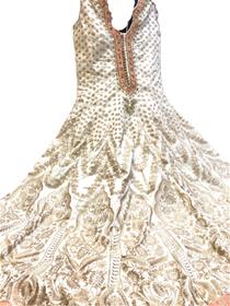 Gown for women 5555:09 chanderi silk jari work,simple designer,fancy,party wear