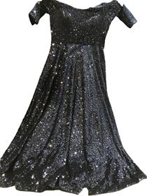 Gown for women mk/1952/19-20/05 georgette sequins work,simple designer,fancy,party wear