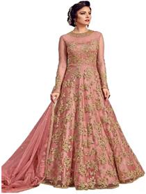 Gown for women semi stitched net gown (f)