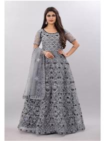 Gown for women semi stitched net/lace gown (f)