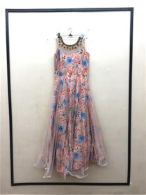 Gown for women sg-1055 net,simple designer,fancy,party wear