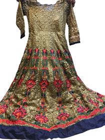 Gown for women 5555:05 net jari work,simple designer,fancy,party wear