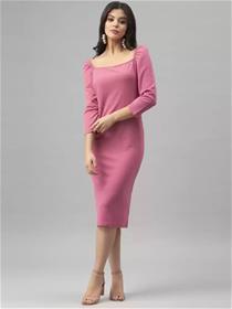 Women bodycon pink dress,fancy,designer,party wear(f)