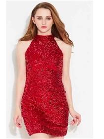 Women bodycon red dress,fancy,designer,party wear one piece dress (f)