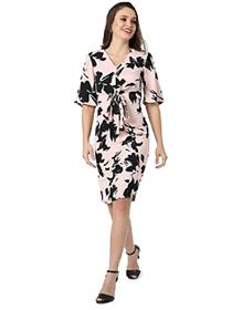 One piece dress for women campus sutra women floral design front drawstring (a)