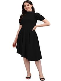 One piece dress for women purvaja women’s high-low knee length dress (a)