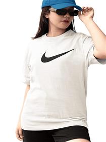 T-shirt for women tick print stylish tee oversize