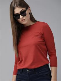 T- shirt for women solid round neck t-shirt (my)