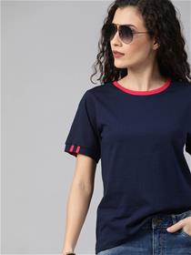 Tops for women solid round neck t-shirt (my)
