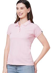 T-shirt for women womens polo collar (a)